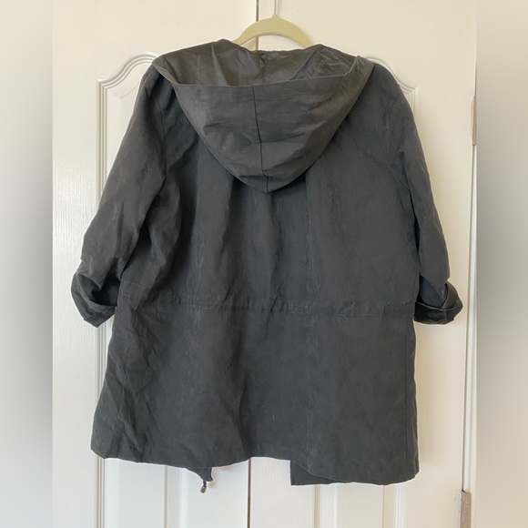 Chocolate Drawstring Jacket with Hood - Picture 4 of 5